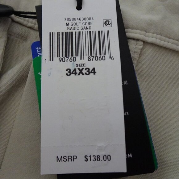 RLX Ralph Lauren Golf Pants Men's Size 34x34 Beige Wicking Elastic Waist - Picture 9 of 11